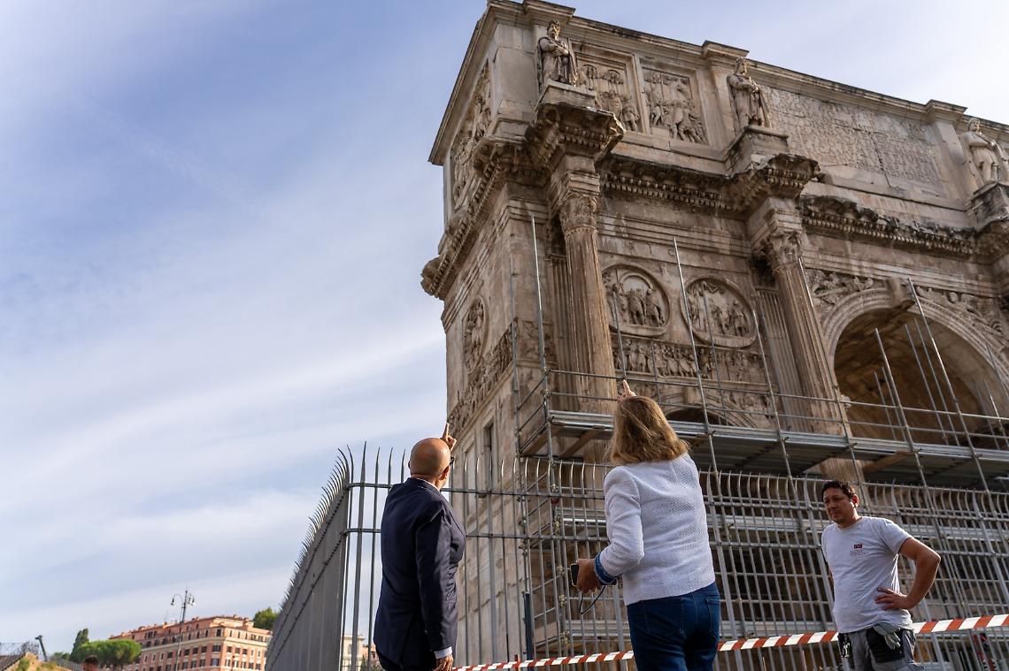 Maltempo, sopralluogo del ministro all’Arco di Costantino