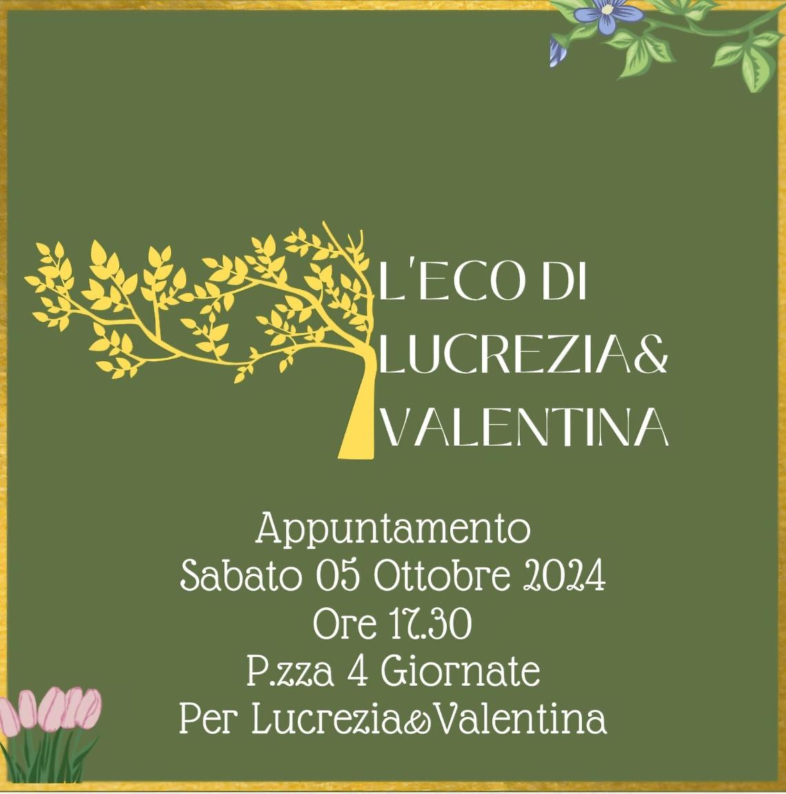 Due alberi per ricordare Lucrezia e Valentina