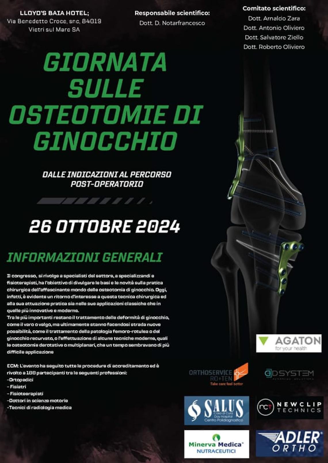 Osteotomie di ginocchio, esperti a confronto