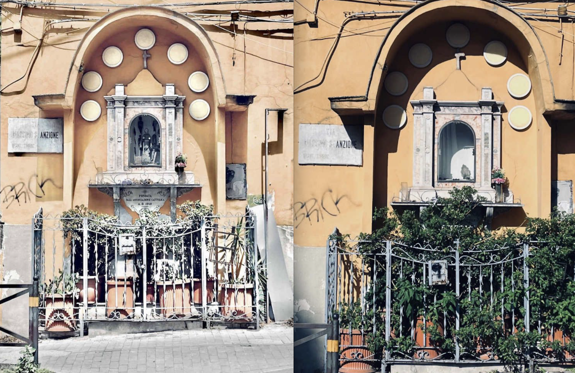 Rubata la statua di San Ciro dall'edicola votiva