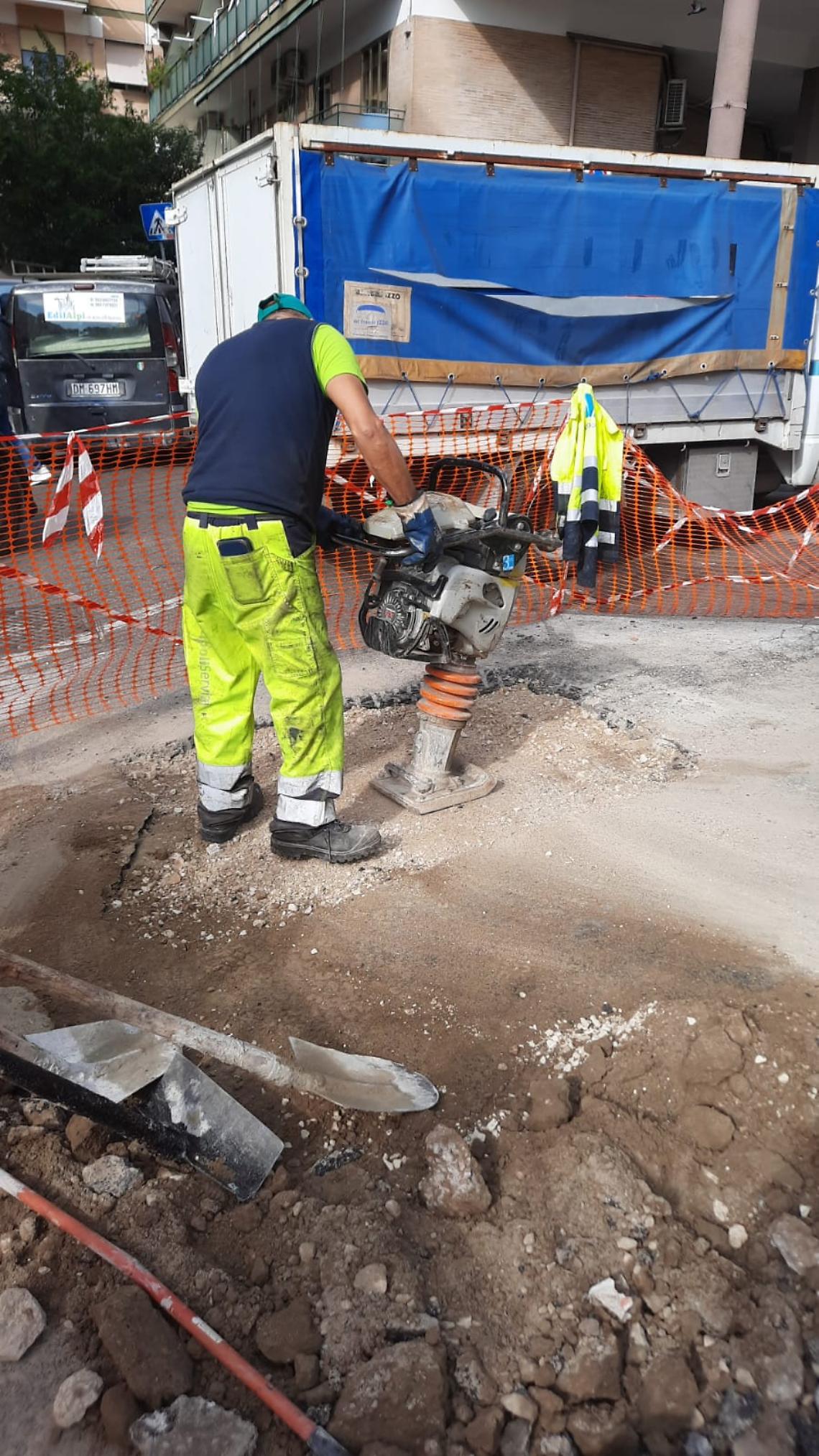 Via Domenico Fontana, apertura totale dopo lo sprofondamento