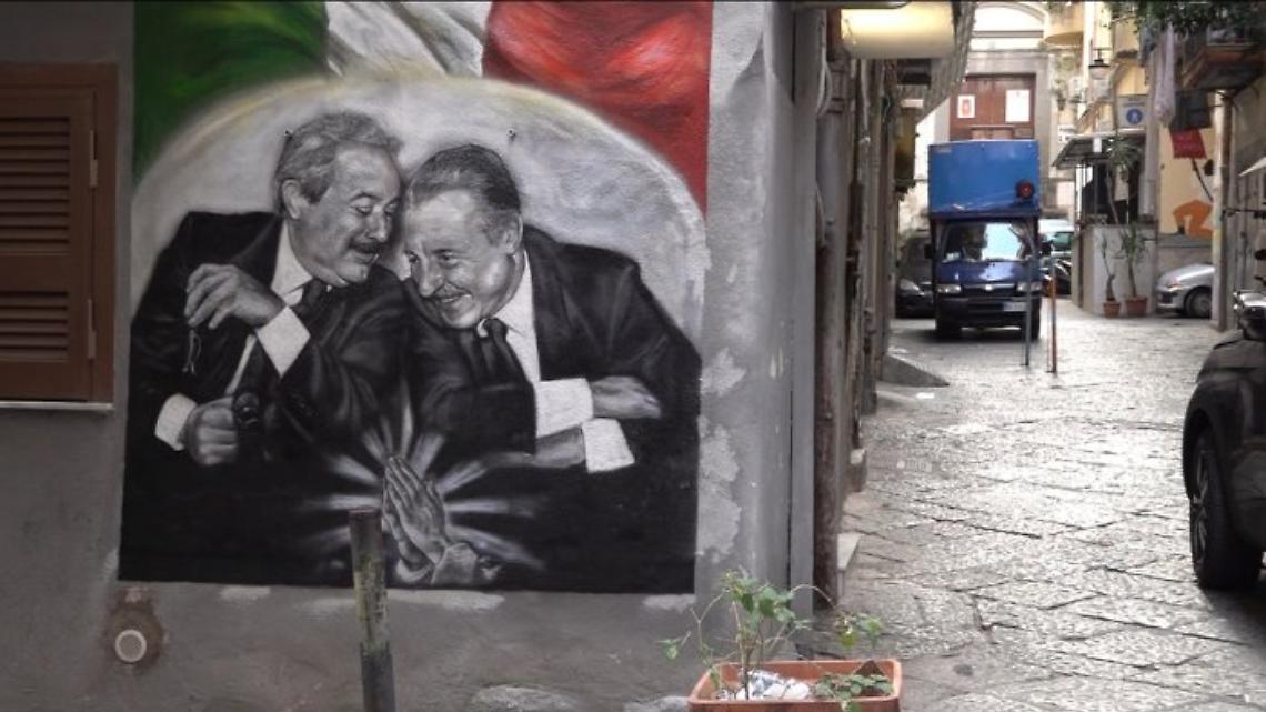 Falcone e Borsellino in un murale ai Quartieri Spagnoli