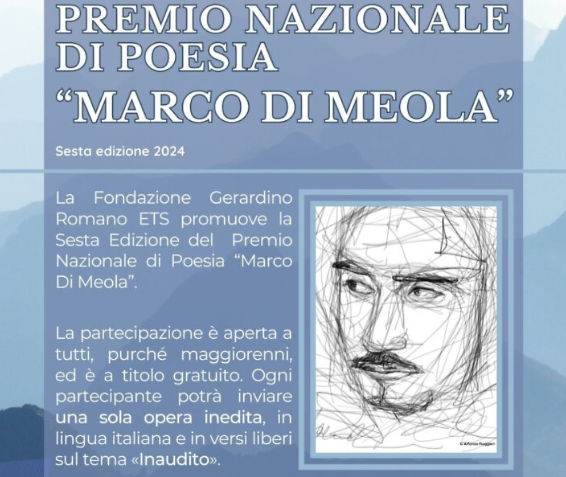 Premio di poesia “Marco Di Meola”, al via la sesta edizione