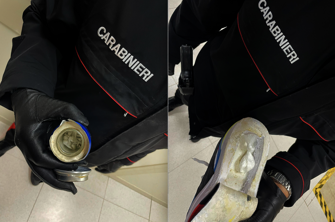 Droga nel doppiofondo delle scarpe e nella lattina, arrestato pusher