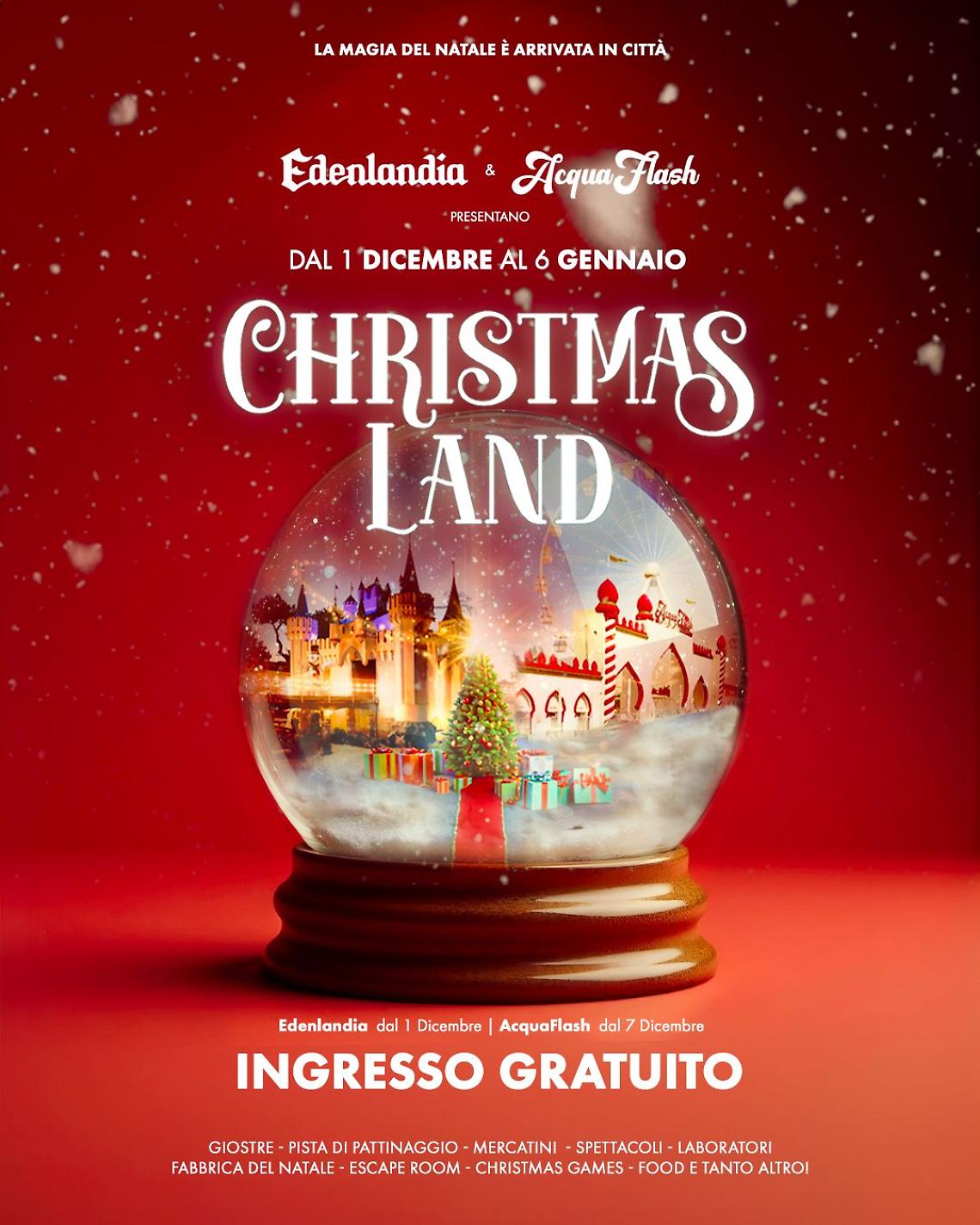 Christmas Land, la magia del Natale prende vita a Edenlandia e Acquaflash
