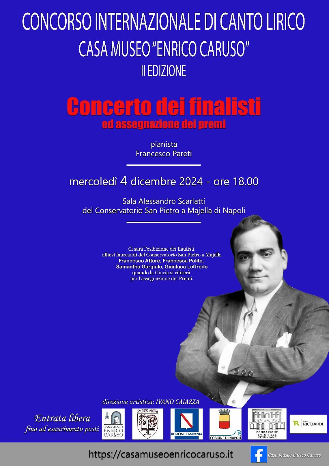 Seconda edizione del concorso internazionale di canto lirico Casa Museo Enrico Caruso 