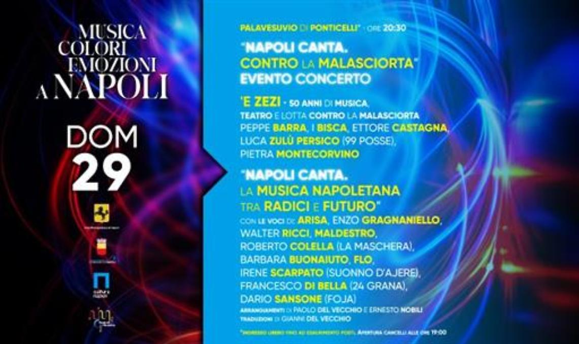 Al PalaVesuvio “Napoli canta contro la malaciorta” 