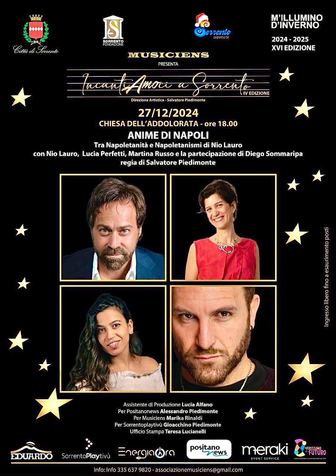 “IncantiAmoci a Sorrento”, ecco il terzo appuntamento