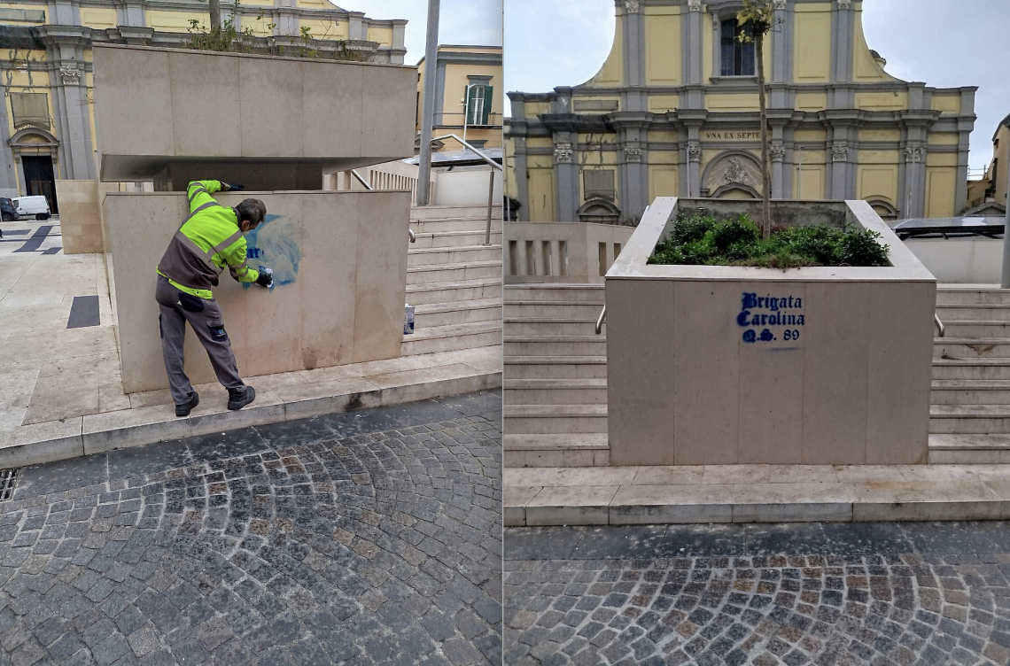 Metro Linea 6, rimosse scritte vandaliche