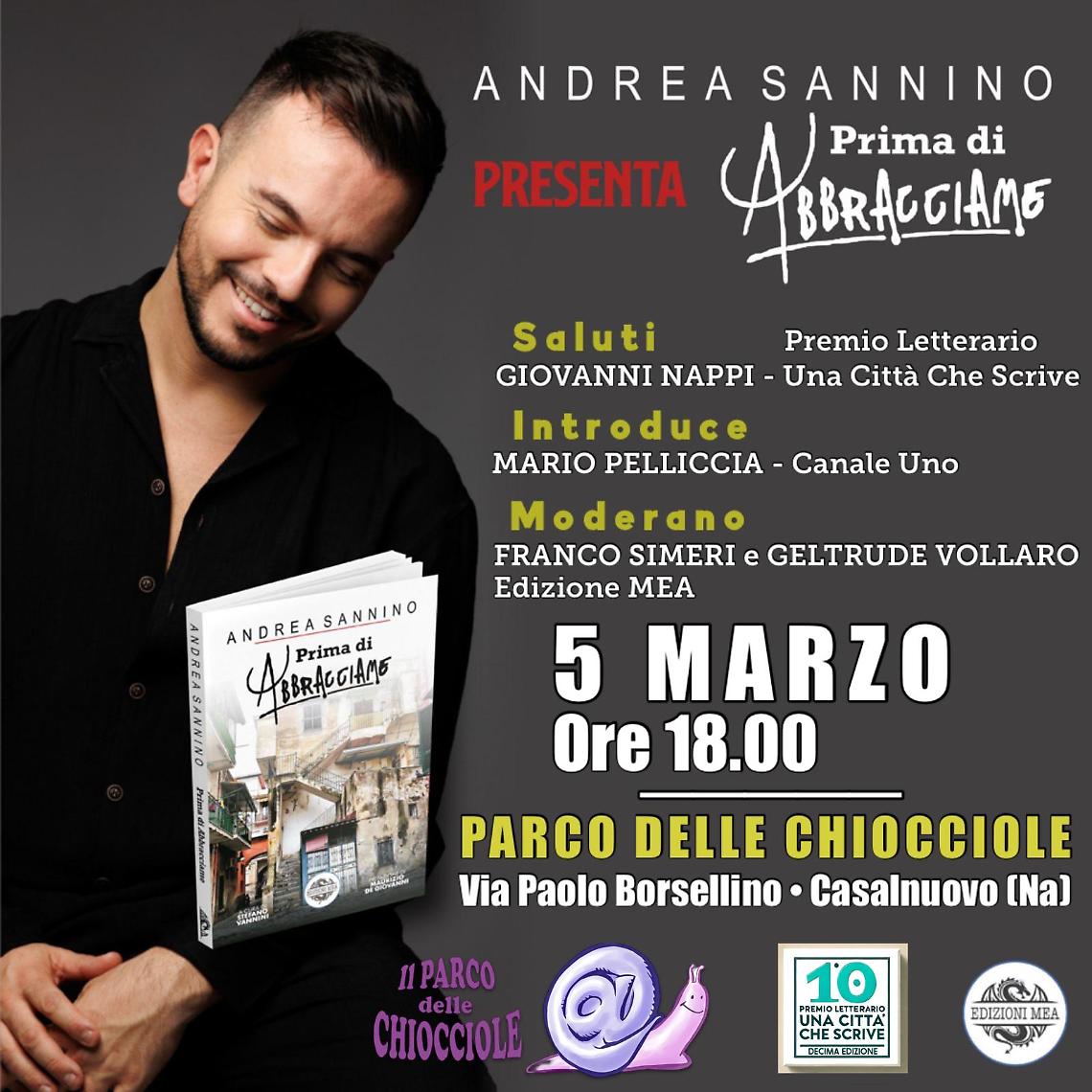 Il Premio Letterario “Una Città Che Scrive” celebra 10 anni: Andrea Sannino inaugura la rassegna 2025
