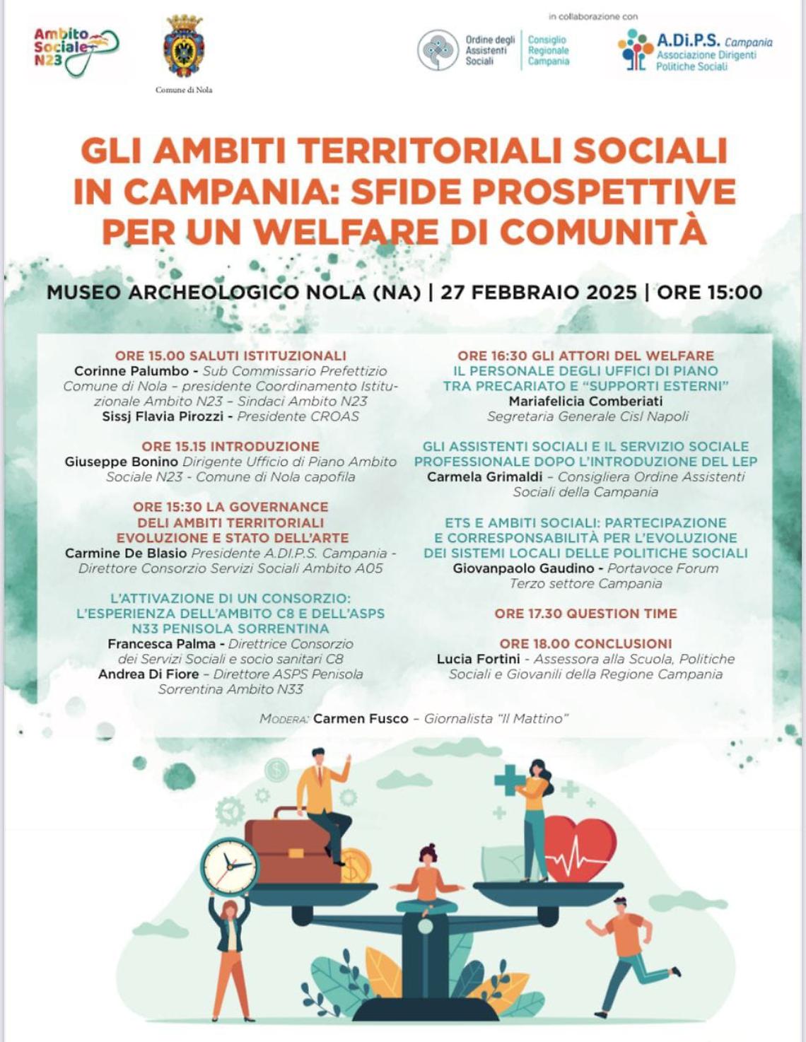 Politiche sociali, a Nola il punto della situazione sugli ambiti territoriali sociali in Campania