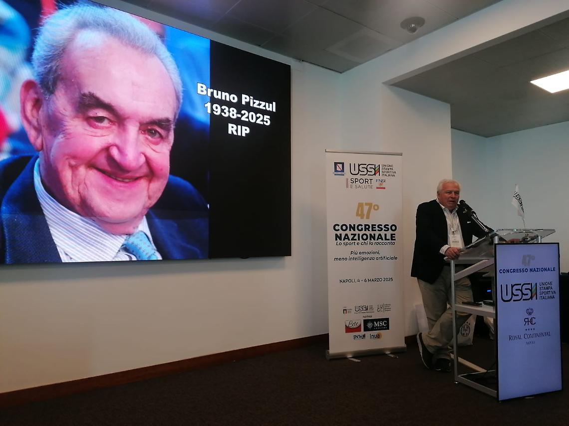 Congresso Ussi a Napoli, omaggio a Bruno Pizzul