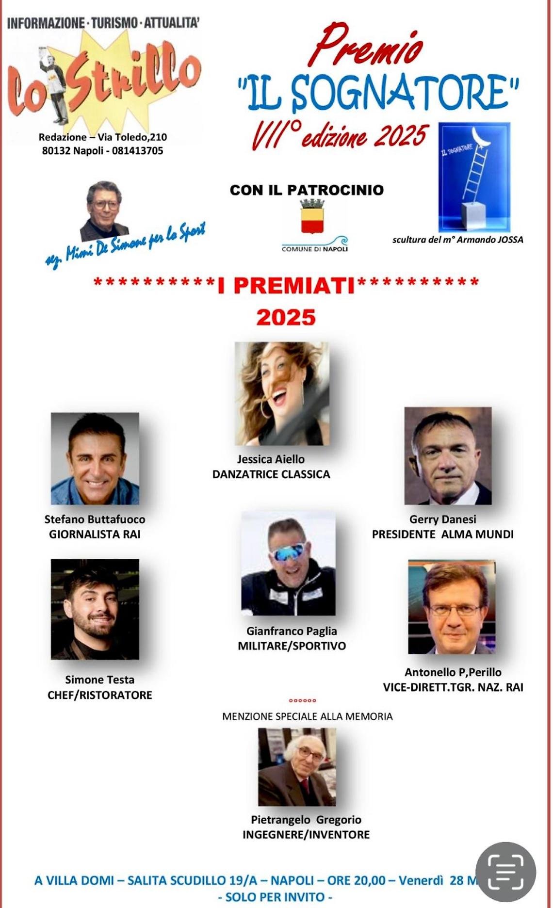 A Villa Domi il premio ai “Sognatori”