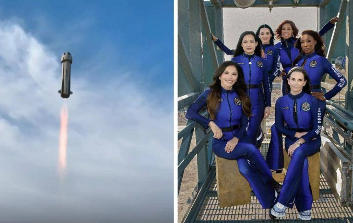 Blue Origin, successo primo volo spaziale al femminile: a bordo Katy Perry e Lady Bezos 