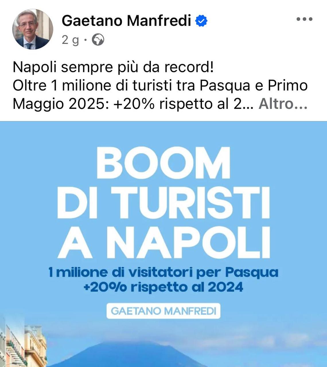 Napoli da record: la città divisa sul boom turistico celebrato da Manfredi