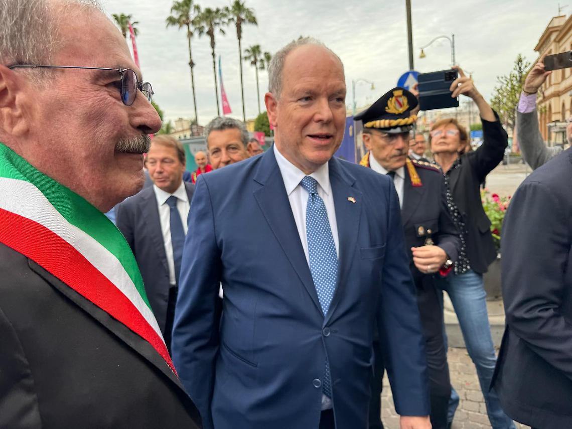 Il principe Alberto di Monaco a Pompei