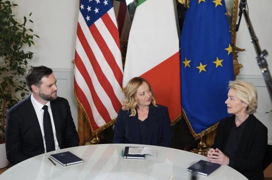 Meloni incontra Vance e von der Leyen: «Spero oggi sia nuovo inizio»