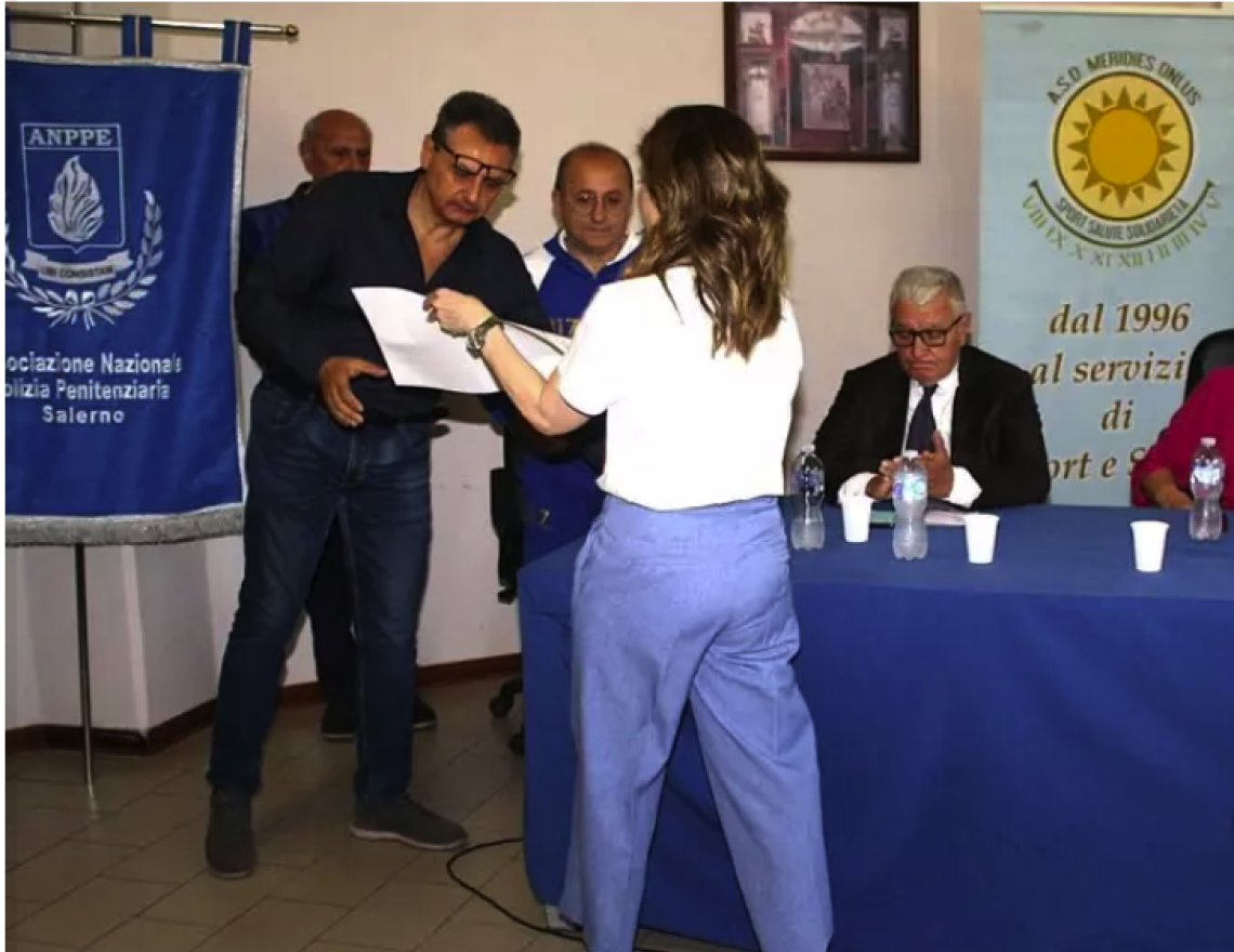 Giovanni Taranto premiato per il suo impegno