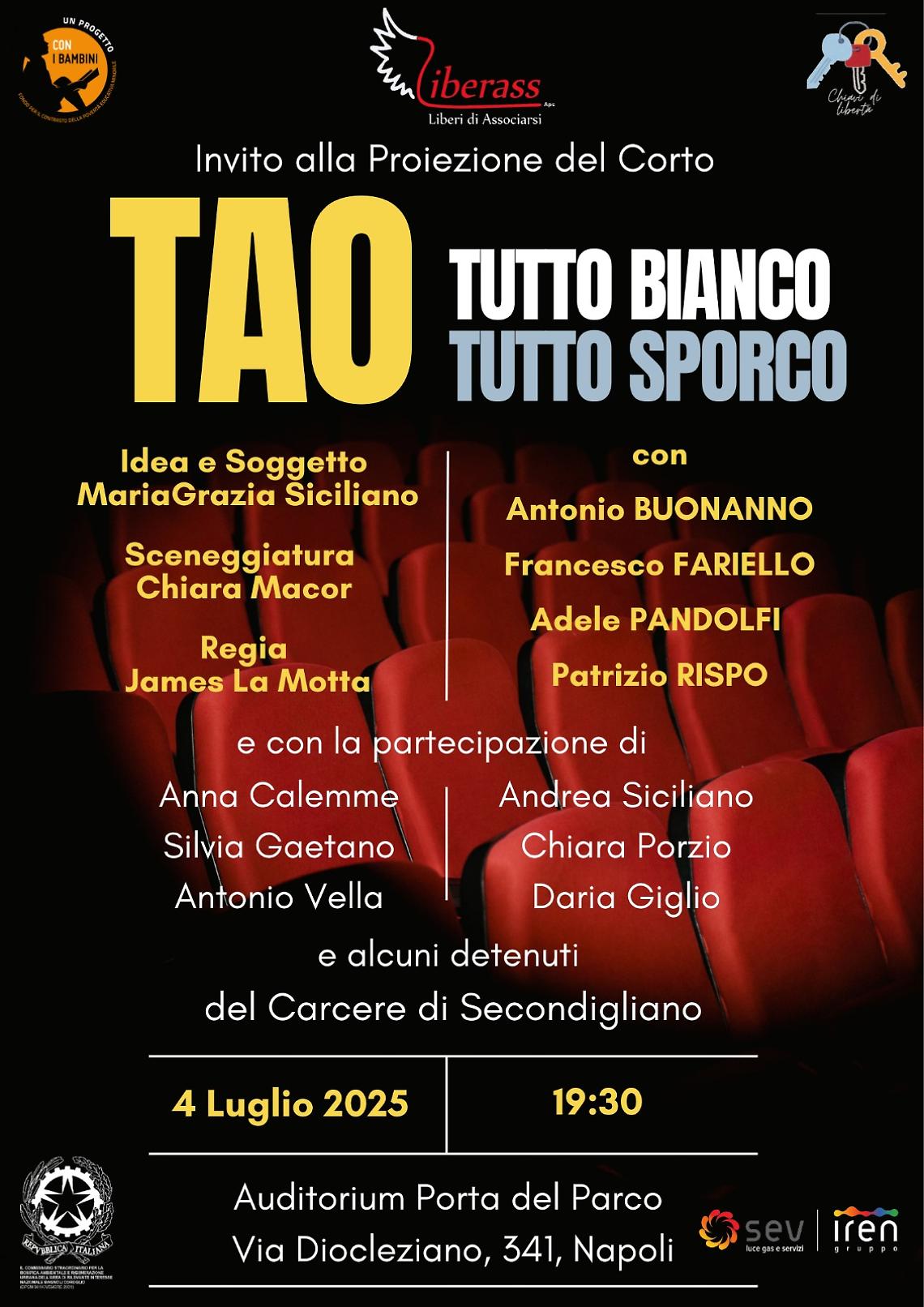 Cinema, inclusione e diritti: a Napoli il cortometraggio “TAO”