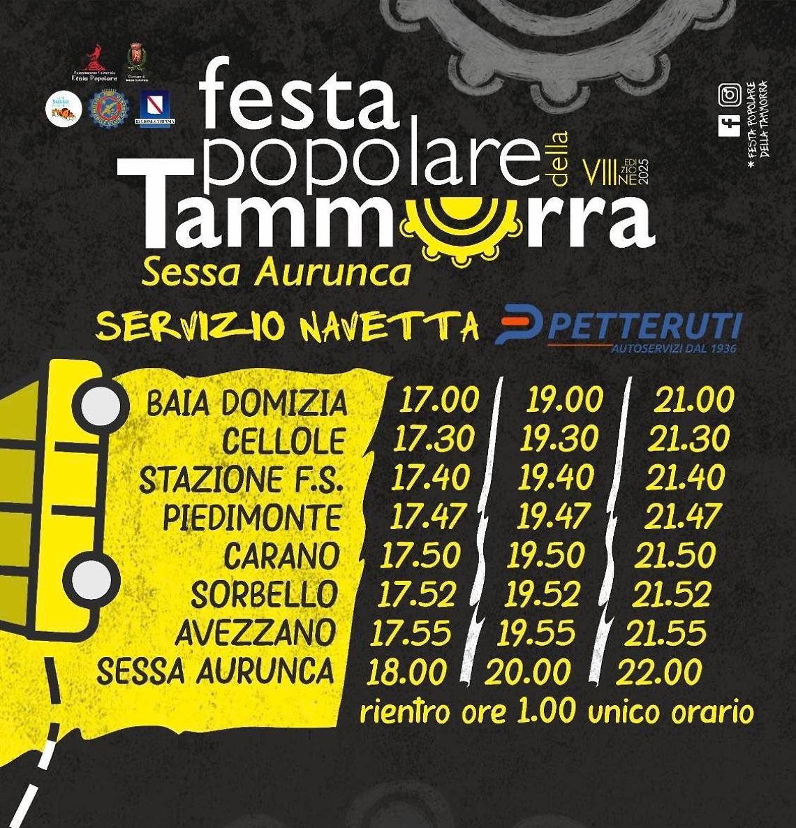 A Sessa Aurunca la  Festa Popolare della Tammorra