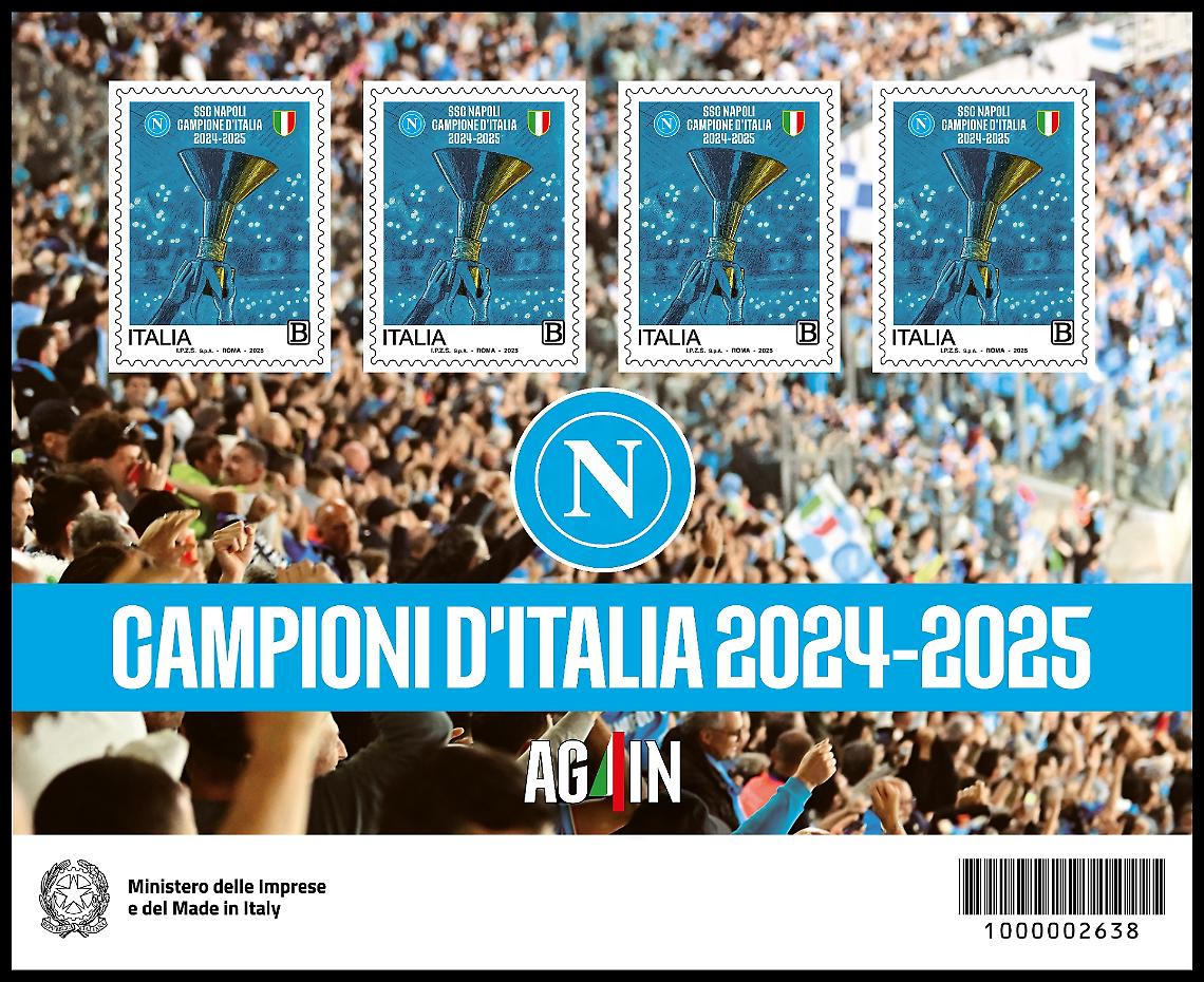 Napoli campione d’Italia: ecco il francobollo celebrativo