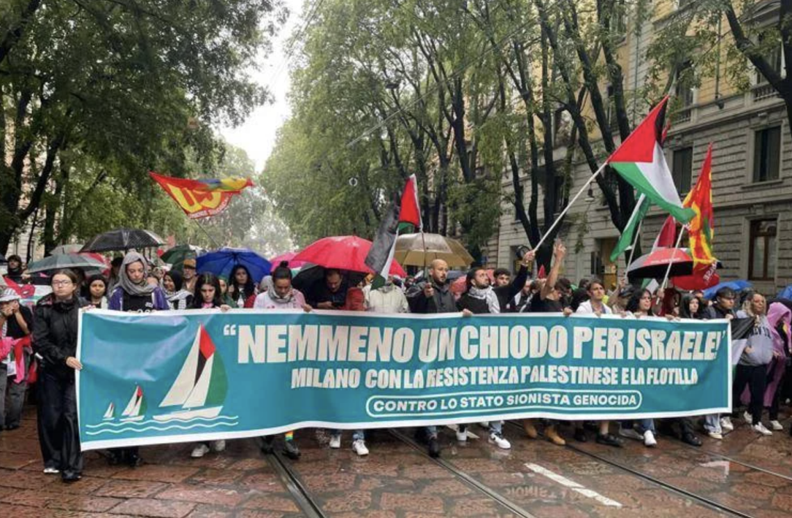 Lo sciopero per Gaza nelle piazze, da Genova a Roma manifestazioni in tutta Italia