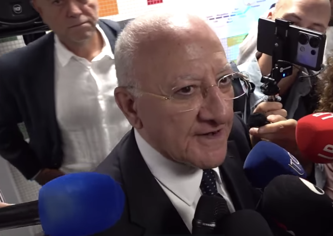Regionali, De Luca: «Rinnovamento? Io eletto con 70%, M5s 9%»