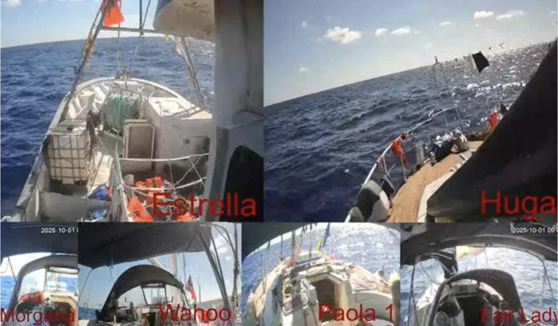 Flotilla entrata in zona ad alto rischio: «Circondati da navi militari e un sommergibile»