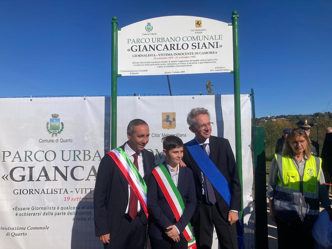 Inaugurato il parco urbano “Giancarlo Siani”