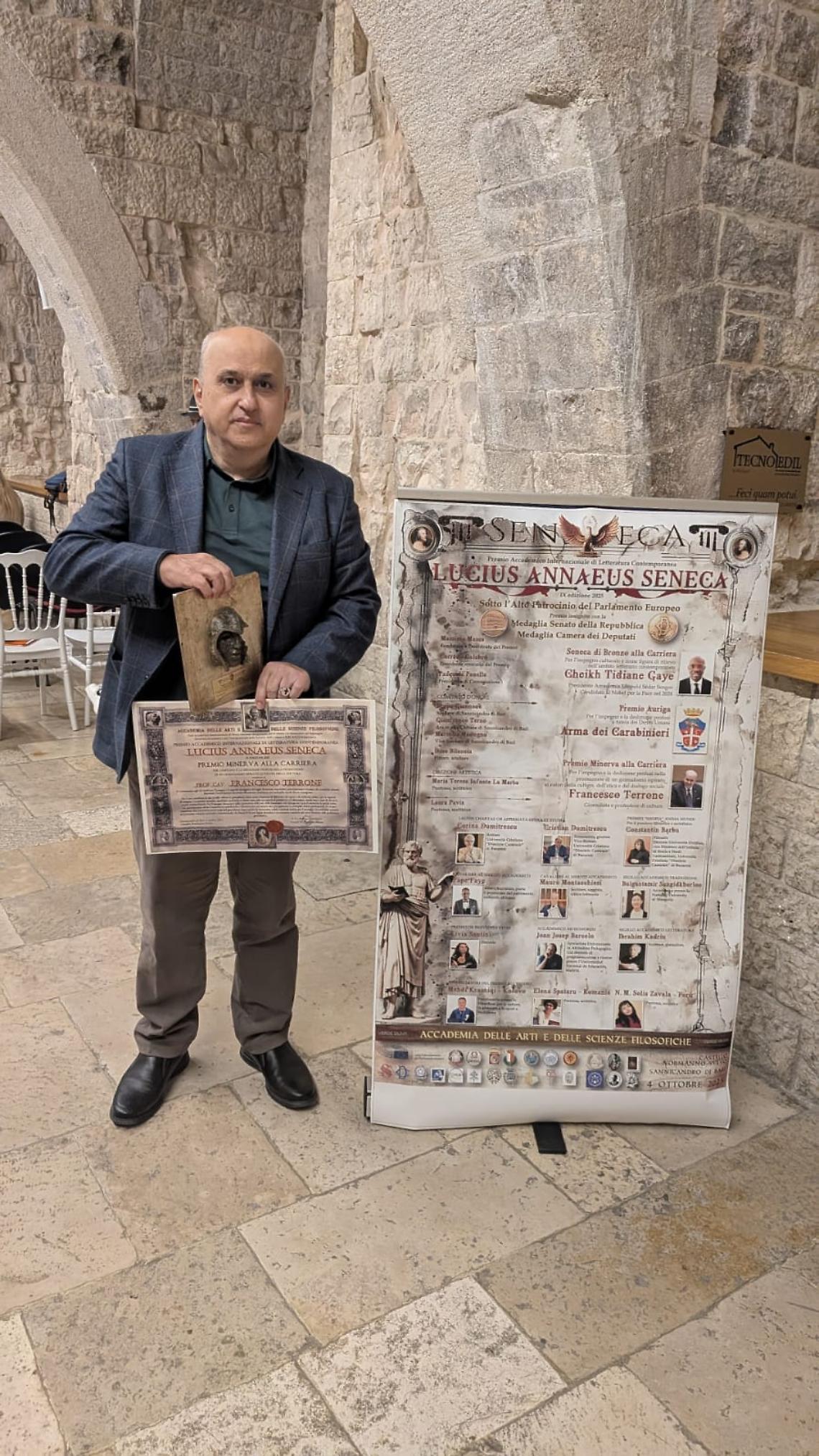 A Francesco Terrone il Premio Minerva alla Carriera