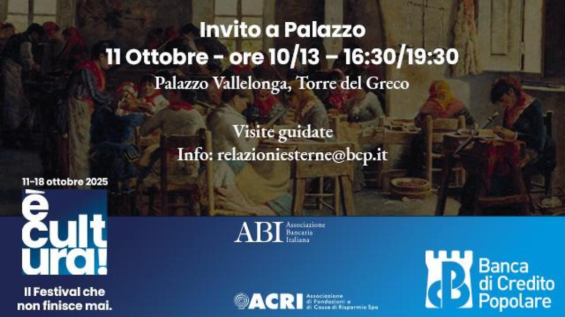 È Cultura, tutti gli eventi a Palazzo Vallelonga