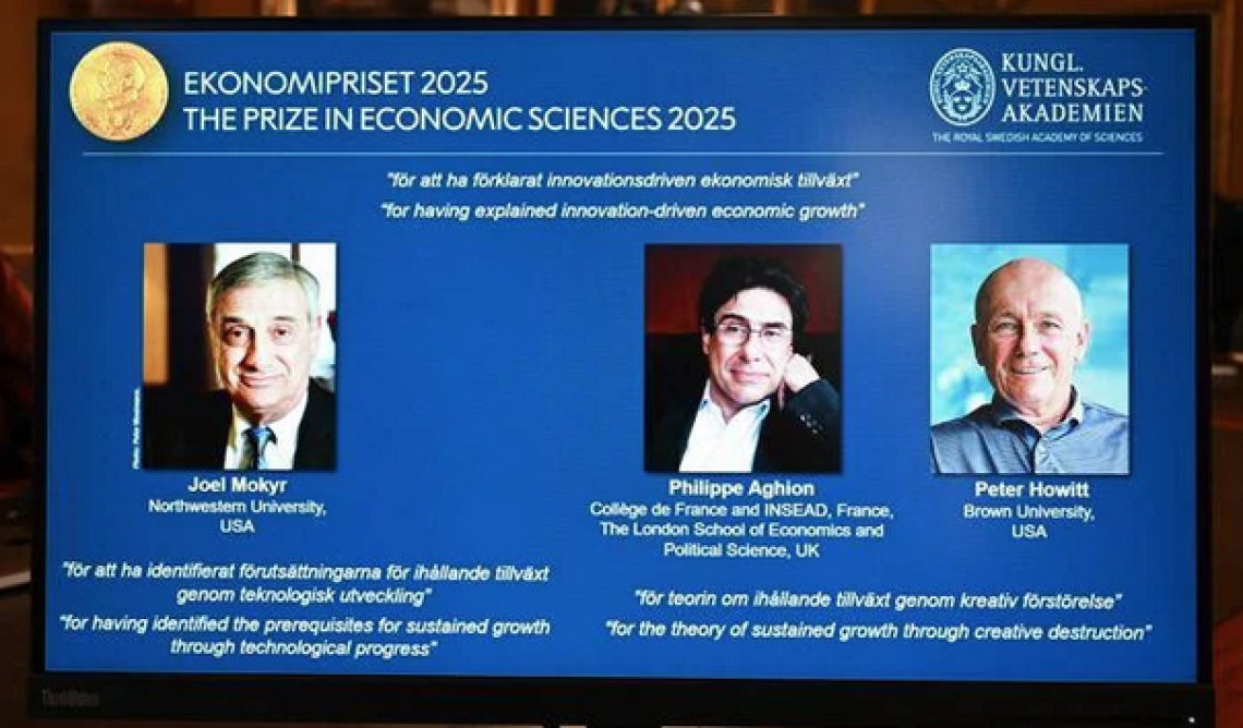 Nobel per l'Economia a Mokyr, Aghion e Howitt