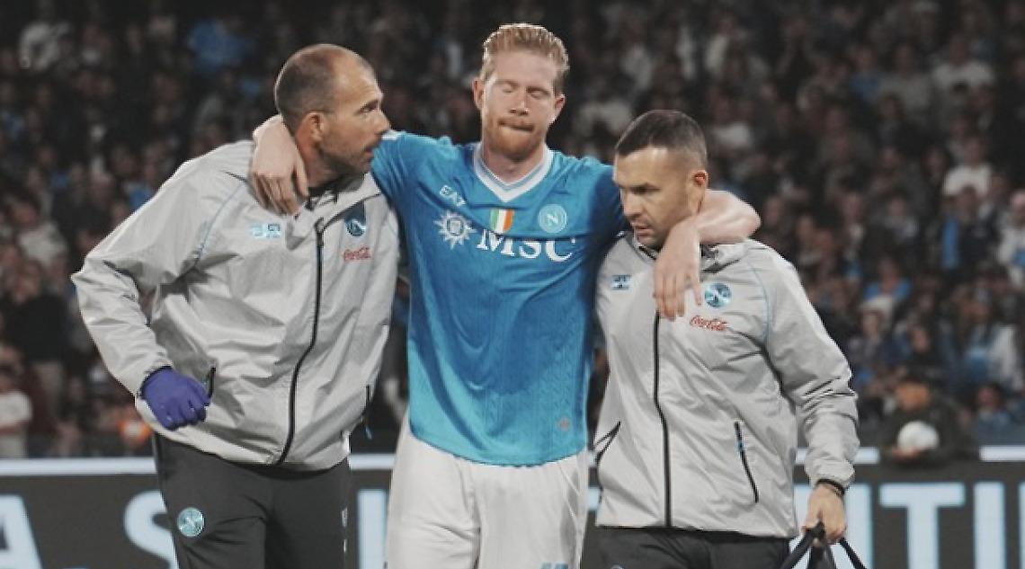 Napoli, confermata una lesione di alto grado per De Bruyne