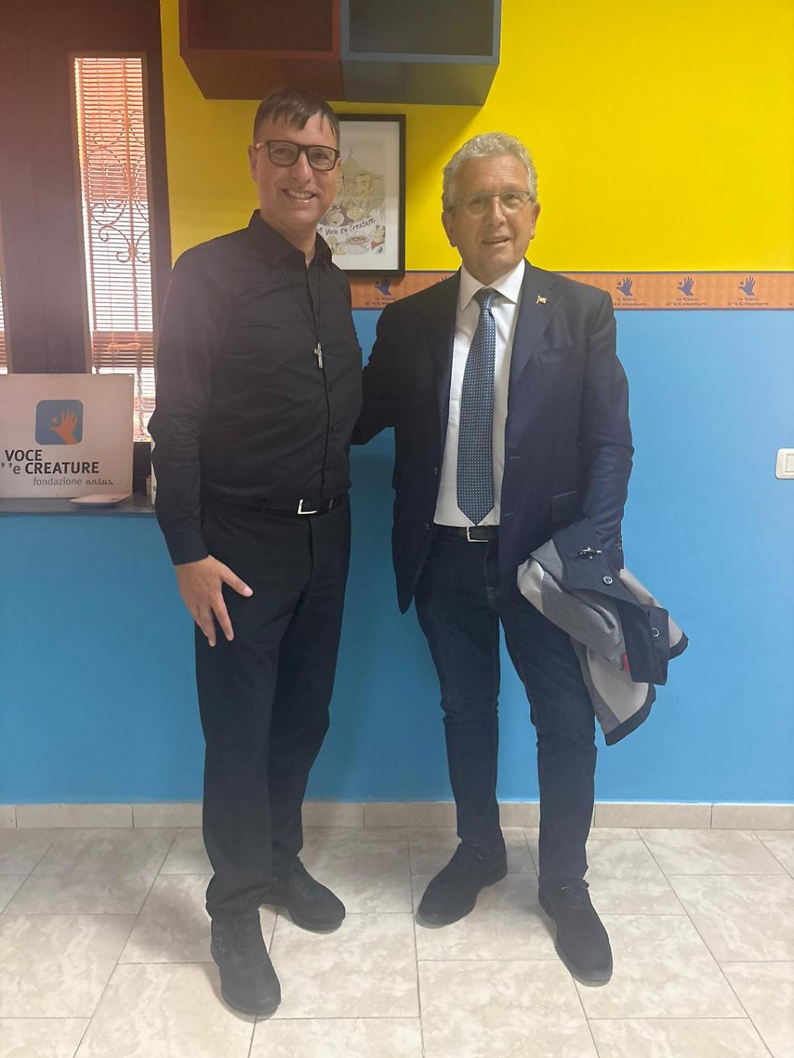 Librandi da don Merola  per il “Cantiere della Legalità”