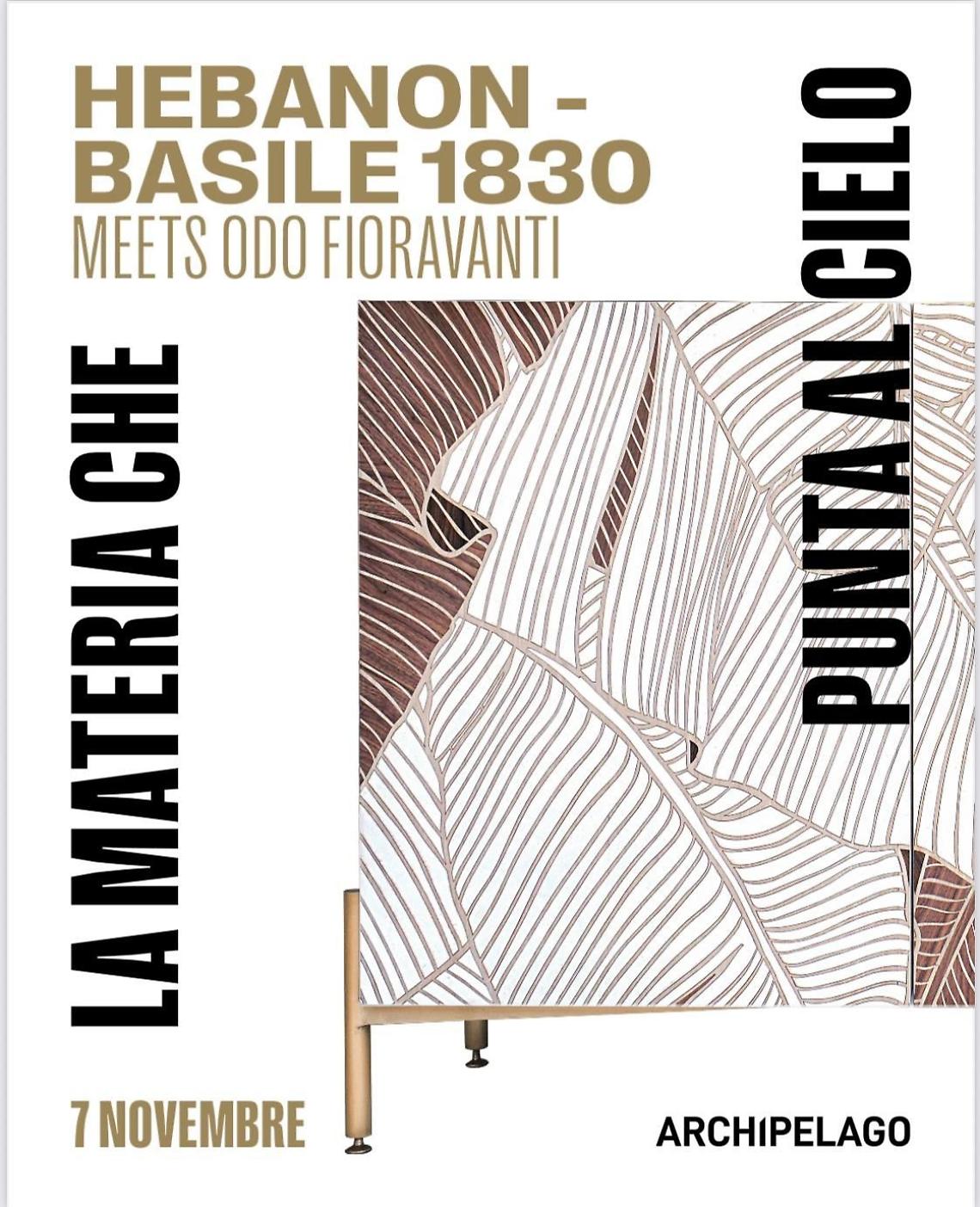 “La materia che punta al cielo”, Odo Fioravanti ospite di Hebanon Basile 1830