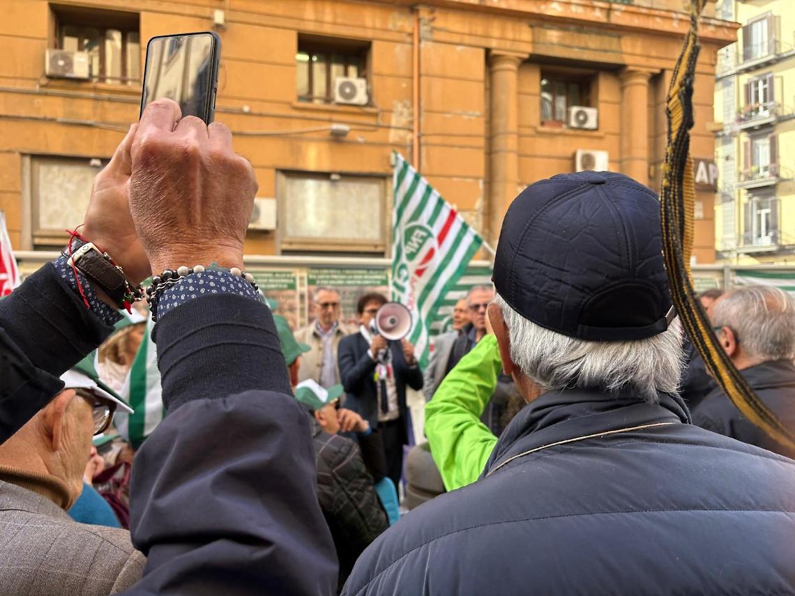 Mille pensionati Cisl in presidio sotto la Regione
