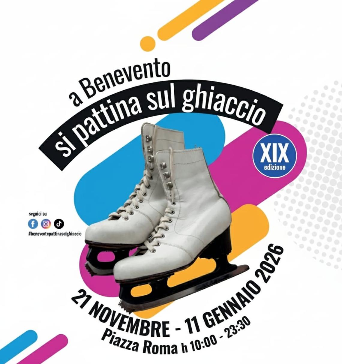Piazza Roma pronta a ospitare la XIX edizione della pista di pattinaggio