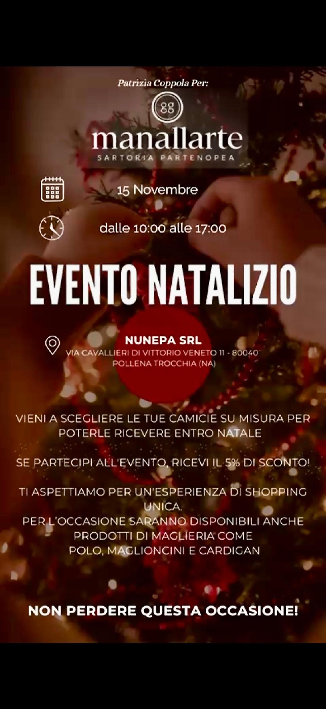 Da NUNEPA camicie su misura è già Natale