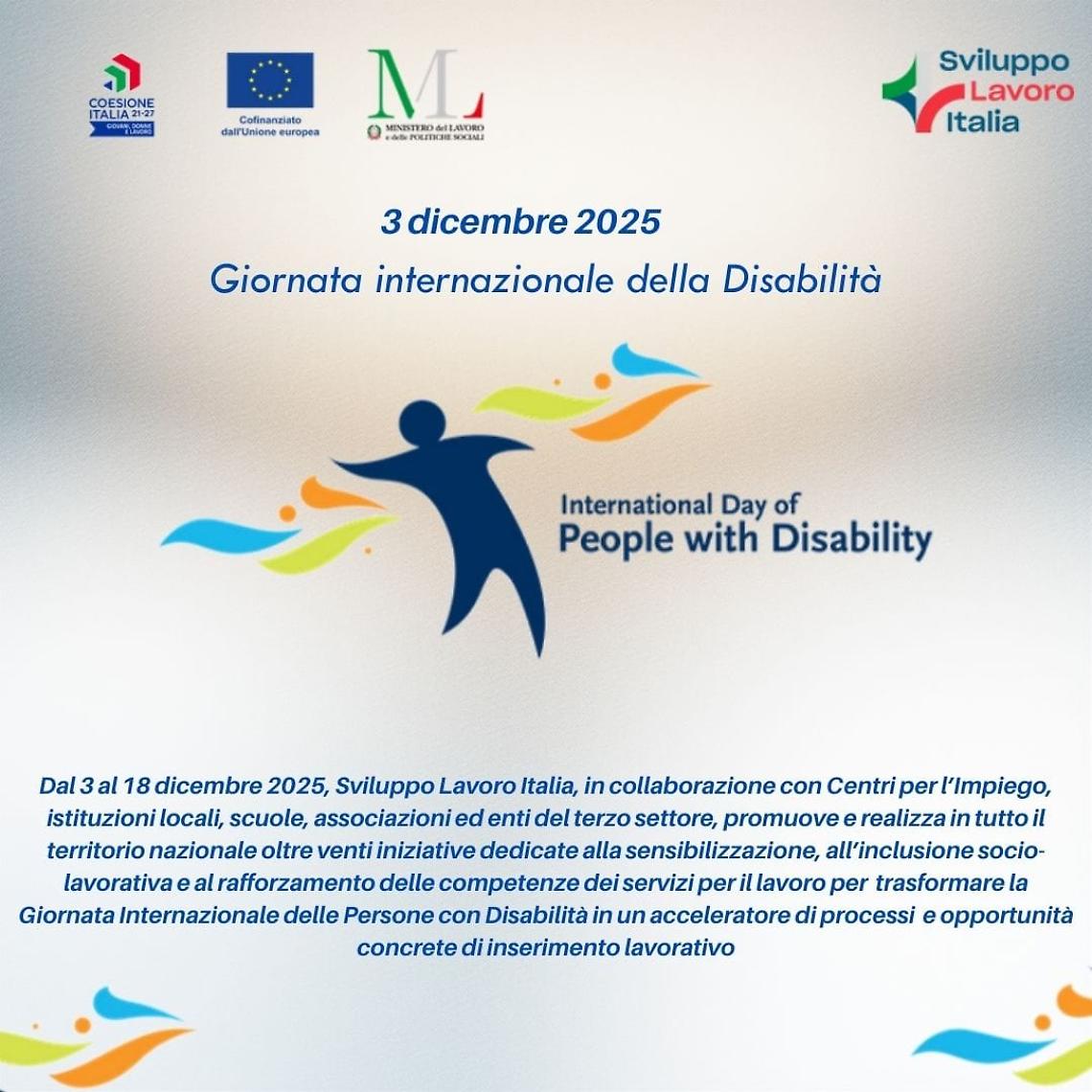 Inclusione e lavoro: le iniziative di Sviluppo Lavoro Italia per la Giornata delle Persone con Disabilità