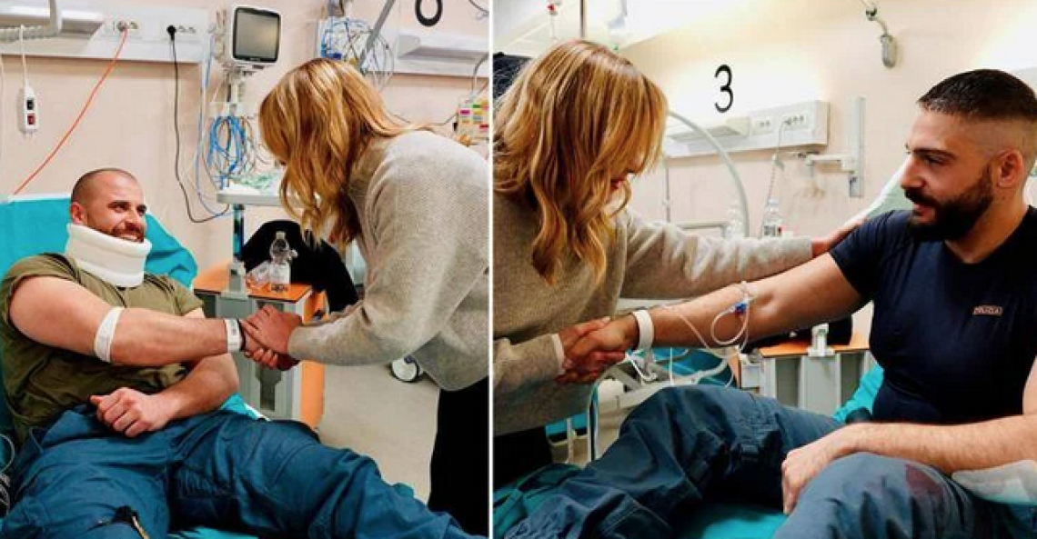 Agenti feriti, Meloni in visita: &laquo;&Egrave; tentato omicidio, no protesta&raquo;