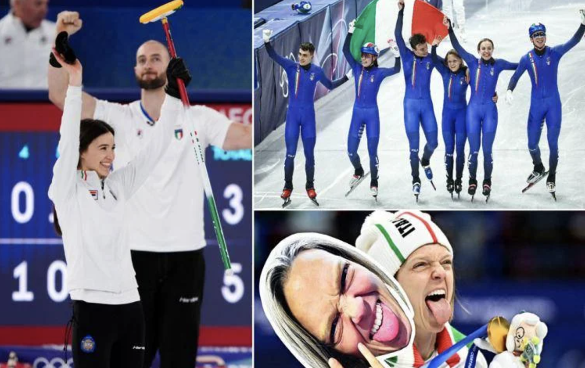 Milano Cortina, altre due medaglie per l'Italia: oro nella staffetta mista short track e bronzo nel curling
