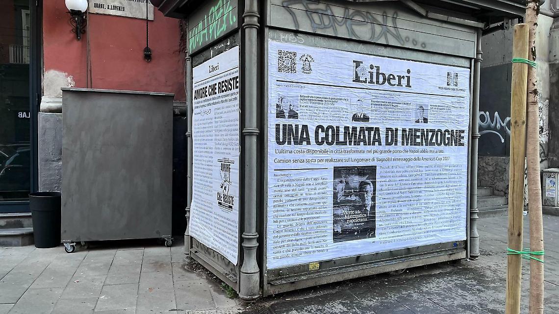 Edicola parlante a Napoli, &laquo;No a lavori per America's Cup a Bagnoli&raquo;