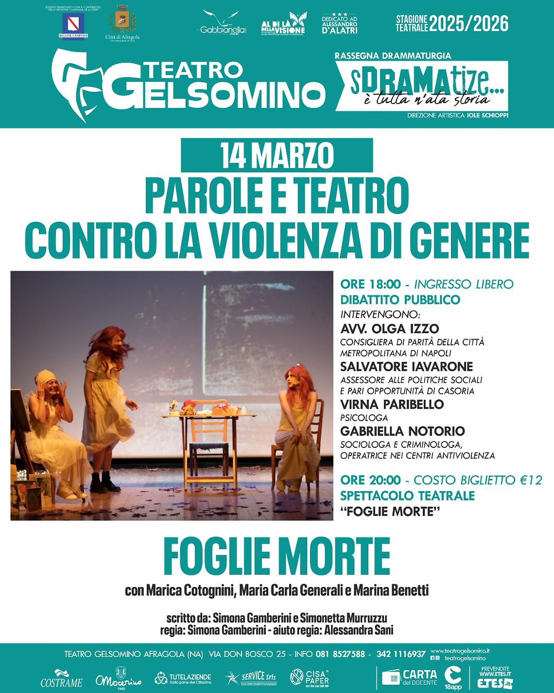 Parole e teatro contro la violenza di genere