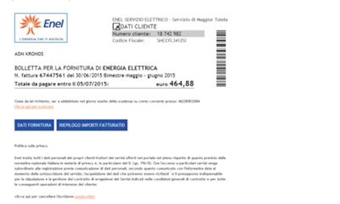 Finta email dell'Enel: «Un potente virus»