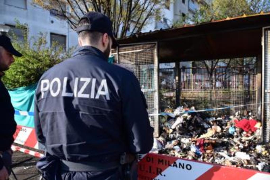 Corpo mutilato e bruciato a Milano, due fermi