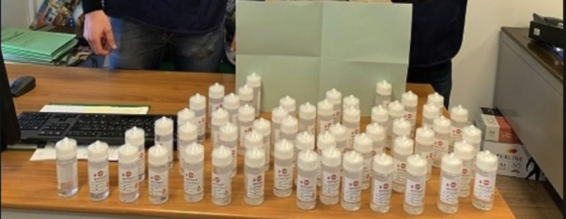 Napoli, i Nas sequestrano mille confezioni di igienizzante