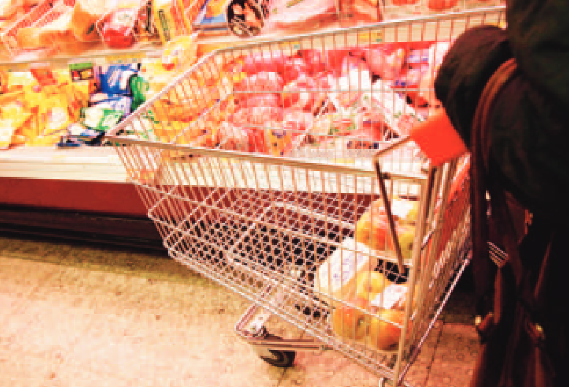 Aumento dei prezzi, impennata per gli alimentari