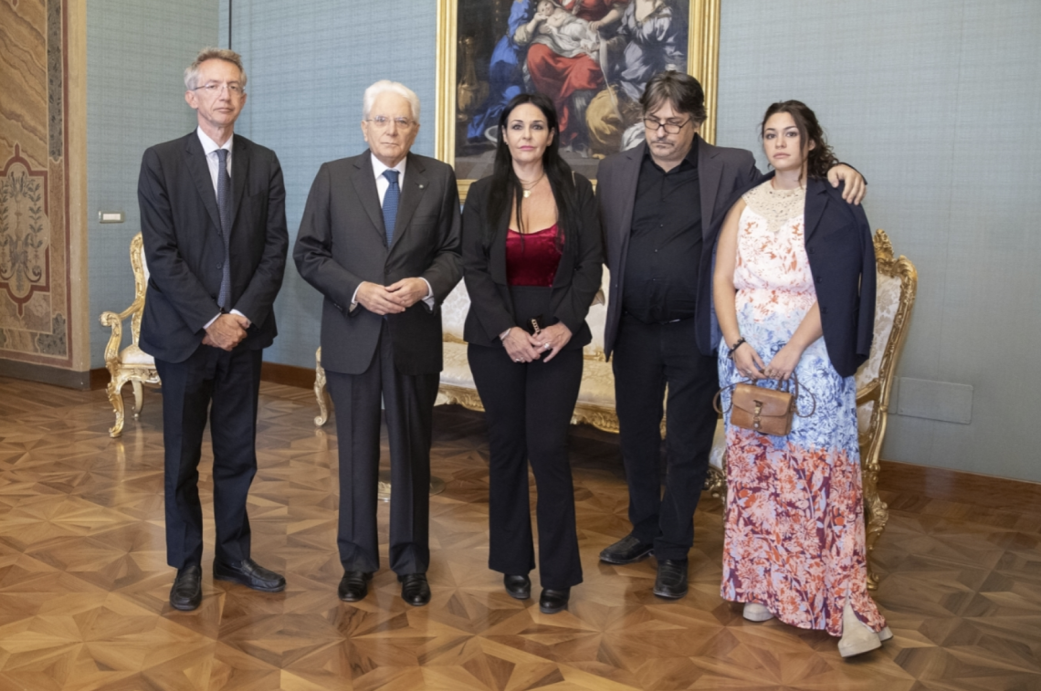 Mattarella riceve la famiglia di Giovanbattista Cutolo in Quirinale