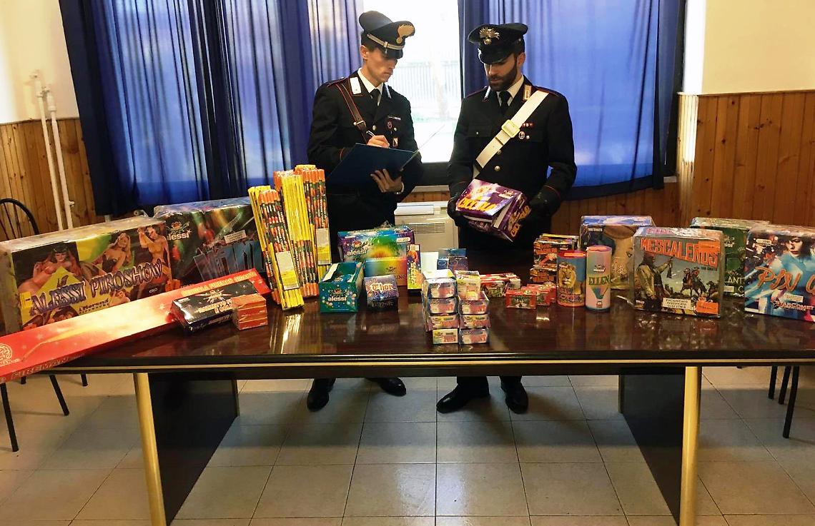 “Botti” detenuti illegalmente in una ditta di fuochi, due denunce