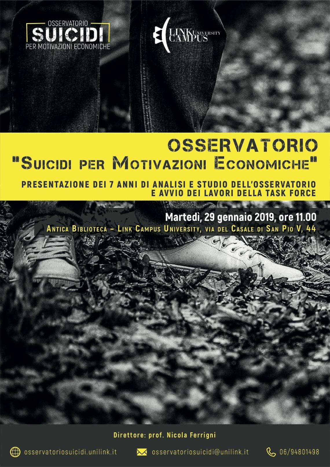 Suicidi per motivi economici: mille in 7 anni